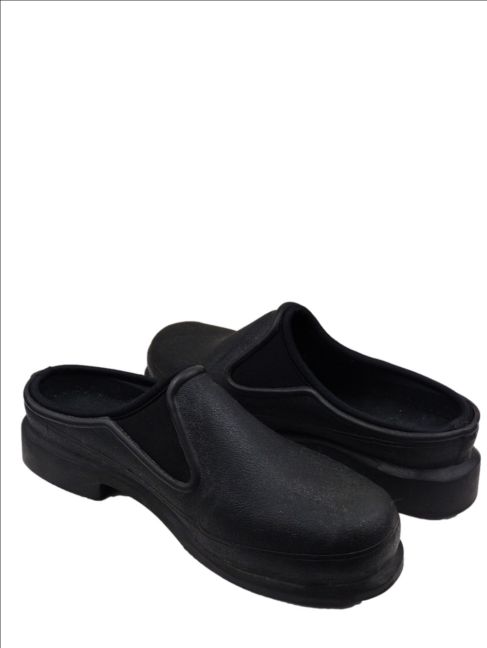 Muck Boot Company Brit Black Rubber Waterproof Low Heel Slip On Work Clog Shoe